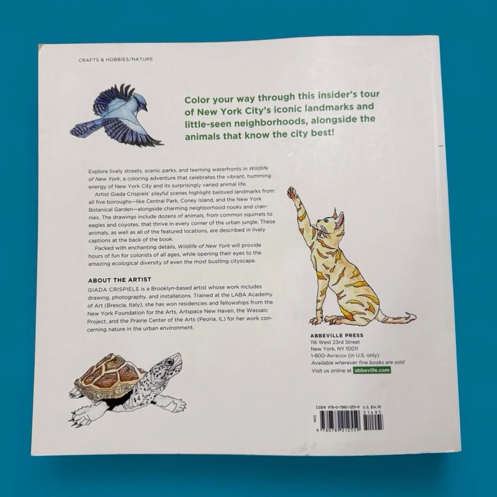 Wildlife of New York: A Five-Borough Coloring Book by Giada Crispieles